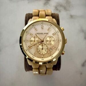 Michael Kors Men's Watch in Gold and Cream